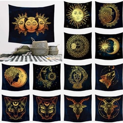 24 Style European Medieval Decorative Hanging Cloth Tarot Divination Tapestry Sunglow Beach Towel Artistic Practical Gift