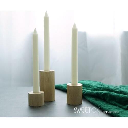 3pcs /set European style wooden candlestick Vintage Wood Candle Holder Rustic Vintage Decoration Wedding decoration