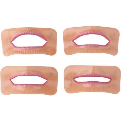 4pcs Different Shape Dental Lab Denture Mouth Lip Model Measurement Tool