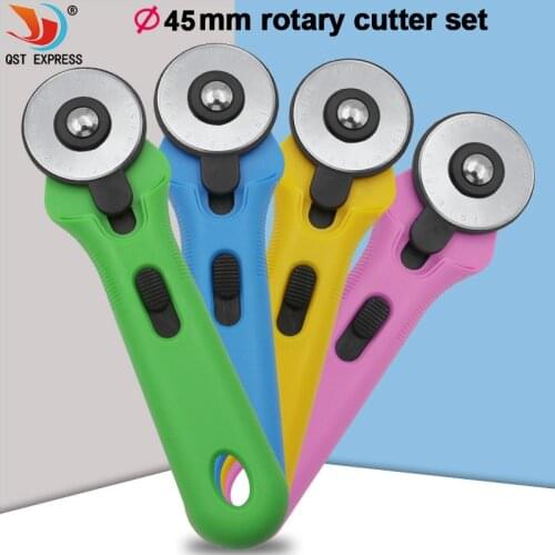 45mm Patchwork Roller Wheel Round Knife Cloth Cutting Knife Knife Leather Craft Fabrics Rotary Cutter For Leather Fabrics