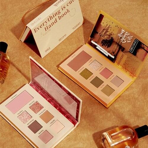 7 Color Eyeshadow Palette Blush Holographic Shiny Matte Glitter Pigment Eye Shadow Pallete Metallic Diamond Makeup Palette