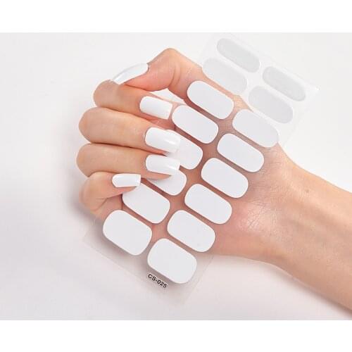 Manicure Decoracion Pure Solid Color Foil Nail Art Stickers 2020 Self Adhesive Nail Decoration Decals Plain Stickers Creative