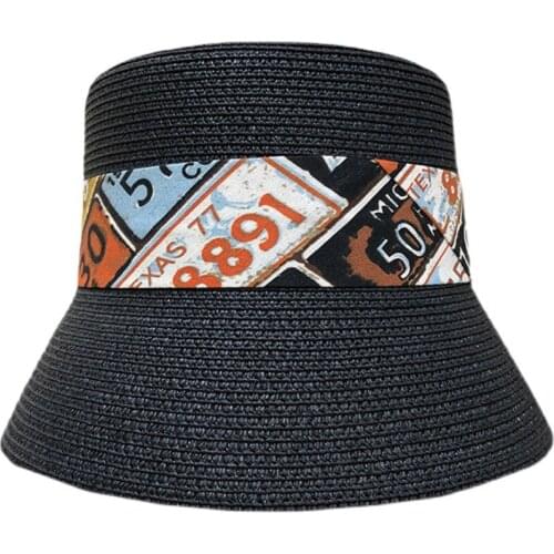 INS Women Bucket Hat 2021 Colorful Ribbon Straw Summer Hats Spring Beach Cap Visors Wholesale Travel Female Sun Visors Hat