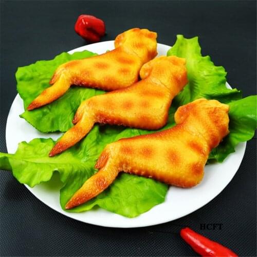 Artificial fake food props dining room hall hotel restaurant store shop decoration Simulation Roasted Chicken Wings model