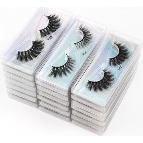 Faux Mink Eyelashes Wholesale 3d Mink Lashes Bulk Natural Mink Eyelashes Pack Fake Eyelashes Make Up False Lashes In Bulk