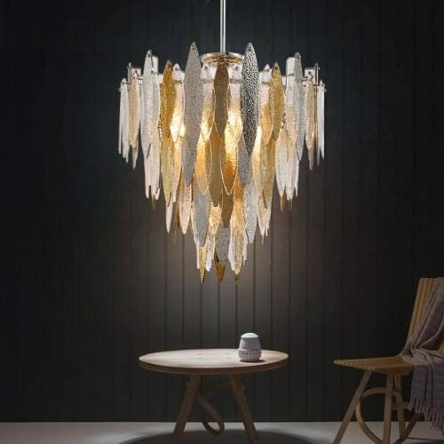 Italian creative art chandelier designer living room dining room lamp crystal glass decorative lights