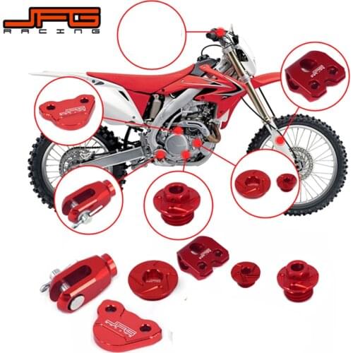 Motorcycle CNC Brake Clutch Fluid Reservoir Cover Screw Set For HONDA CRF250R CRF250X 2010-2014 CRF450R CRF450X 2009-2014