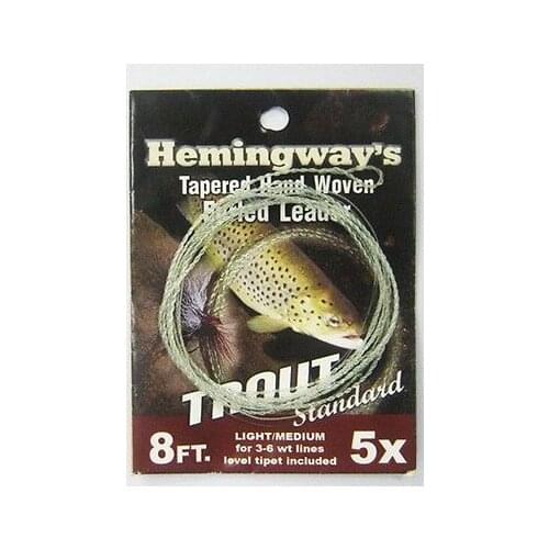 Aventik Hemingway Tapered Hand Woven Furled leader-Trout Standard 8FT 5X L