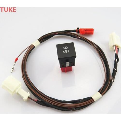 RWSYPL SET TPMS Tire Pressure Monitor Switch Warning System Button + Wire Cable For Golf 5 MK5 MK6 16D927121 56D 927 121