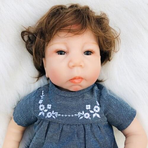 Reborn baby doll 18"46cm cute newborn alive girl doll children toddler baby doll gift bebe boneca reborn NPK