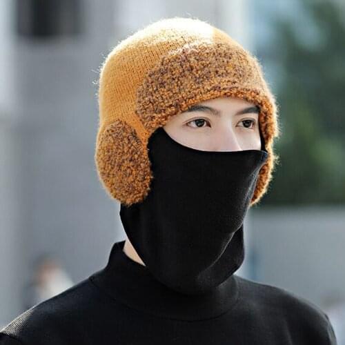 New Balaclava Face Mask Fleece Ski Mask Knitted Hat Neck Warmer Warmer Face Cover WinterHood Hat For men