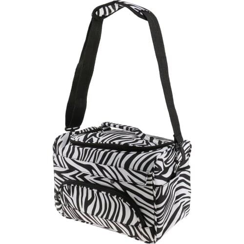 New Large Hair Tools Bag Zebra Design Hairdressing Salon Tools Carry Case for Hair Styling Equipments Storage