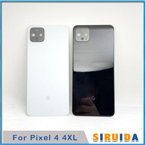 1pcs Original with Lens For Google Pixel 4 XL4XL 4A Back Battery Cover Door Rear Housing Glass With Glue Stickers Replacement