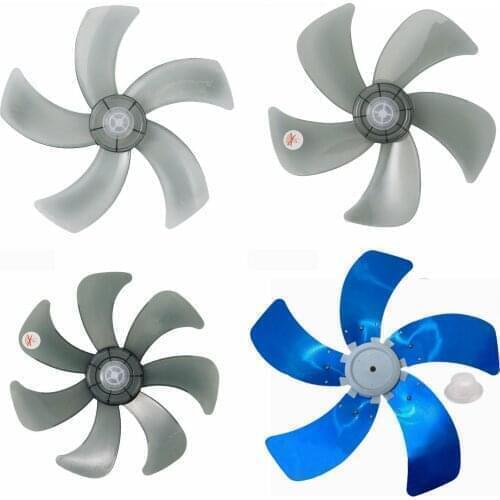 5/7 Leaves Plastic Silence Fan Blades with Nut Cover for Big Wind 16 Inch Standing Pedestal Fan Table Fanner Fan Accessories