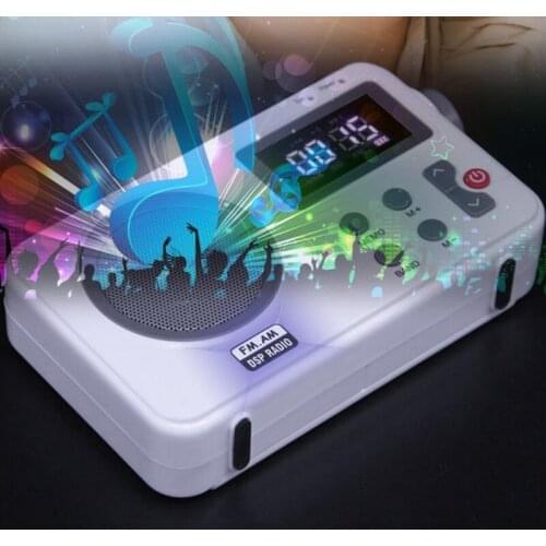 P0RB Portable Digital Radio LCD Display FM AM Radio with Speaker Power-off Memory Function