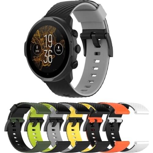 For Suunto 7 Original Replace Watchand 24mm Silicone Strap For SUUNTO 9/9 BARO/D5/Spartan Sport Wristband Bracelet Accessories