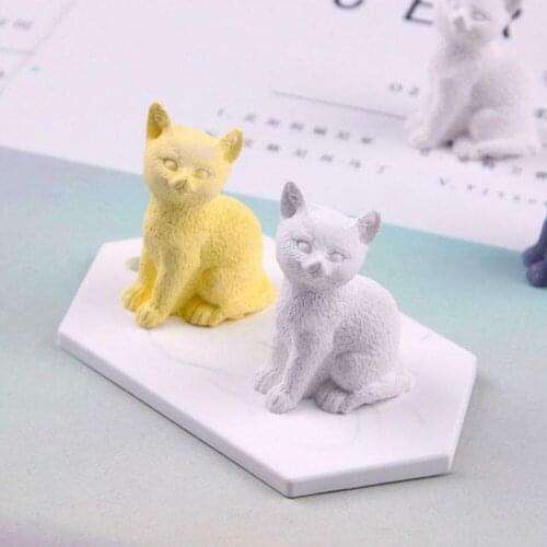 Diy Cat Shape Resin Molds 3d Soap Candle Making Silicone Mold Cake Chocolate Mould Soap Plaster Mold Cake Decorating Tools
