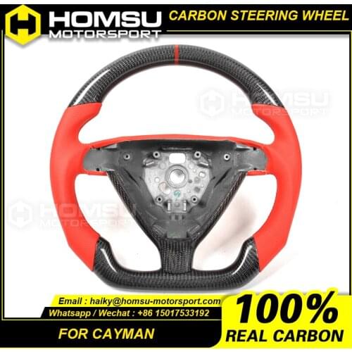 Custom alcantar led carbon fiber LED steering wheel For porsche 2005-2008 Cayman racing wheel convertible