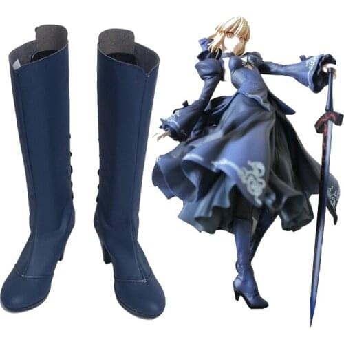 Unisex Anime Cosplay Fate/Zero saber Nalter Altria Pendragon Cosplay Costumes Boots Custom Made