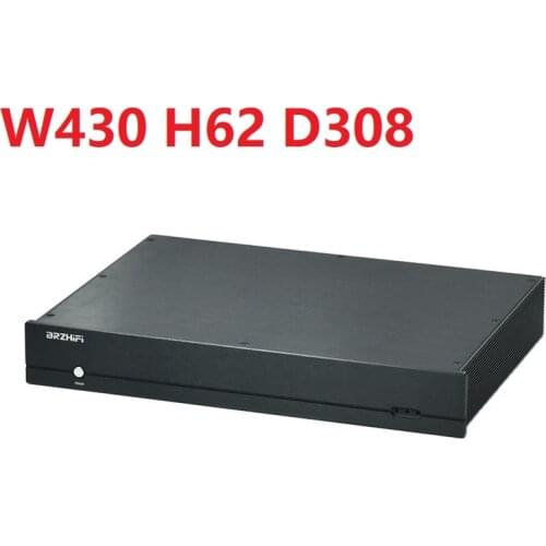 Front Window DAC Soft Control Decoder Shell Preamp Amplifier Housing Aluminum Tube Amplifier Chassis W430 H62 D308