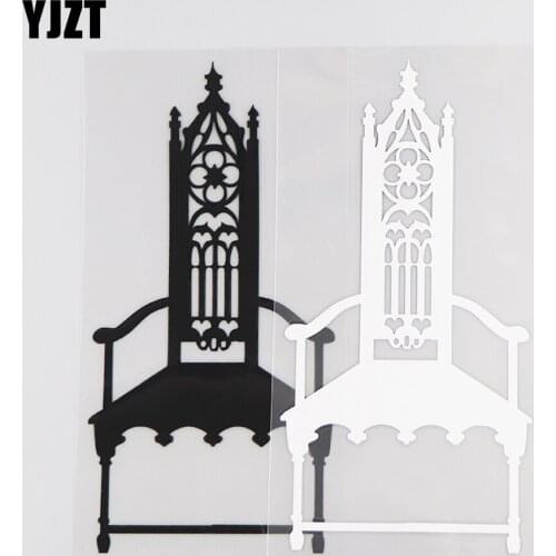 YJZT 8.5×17.1CM Personalized Old Style Chair Vinyl Decal Car Decoration Fashion Sticker Black/Silver 20D-0043
