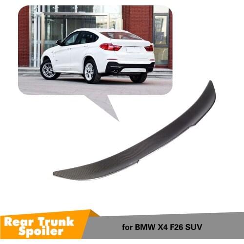 Rear Trunk Lip Spoiler Wing For BMW X4 F26 2014 - 2017 Caron Fiber Boot Lid