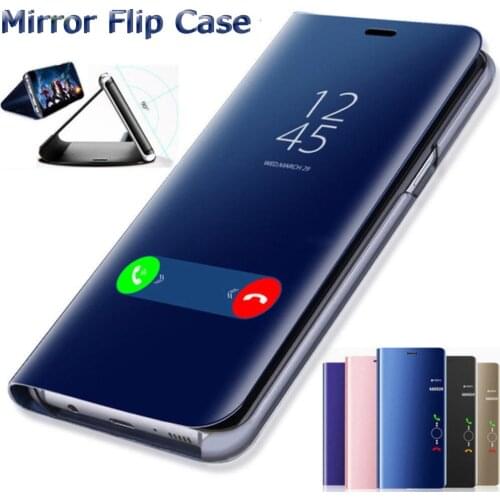 Mirror Flip Case For Samsung Galaxy M60S Luxury Clear View PU Leather Cover for Samsung Galaxy A81 Note 10 Lite Smart View Case