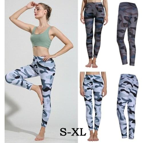 New Style Womens Yoga Pants Fitness Leggings Running Jogging Gym Exercise Sports Trousers Sheath High Waist Fashion Hot 2019
