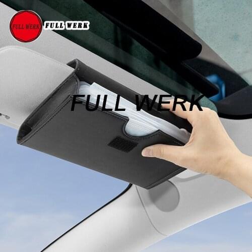 1 Set PU Universal Car Sun Visor Organizer Mask Protector Holder Hook Storage Box Interior Stowing Tidying Accessories