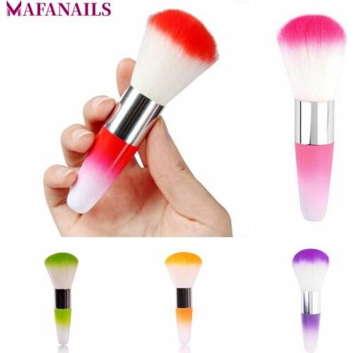 1Pc Nail Dust Brush Acrylic UV Nail Gel Powder Nail Art Dust Remover Brush Cleaner 5 Colors Option Makeup Foundation Tool TRP-08