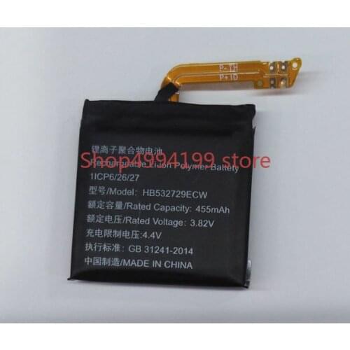 100% and new 455mah Smart Watch battery for HUAWEI watch HB532729ECW