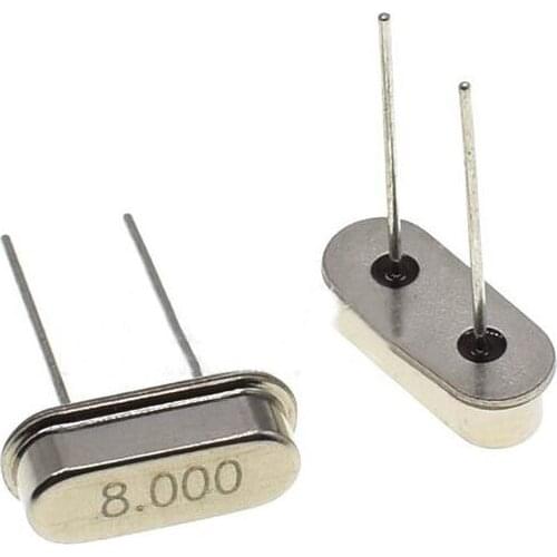 100pcs DIP HC-49S 8MHz 8.000mhz 20ppm 20pF quartz resonator