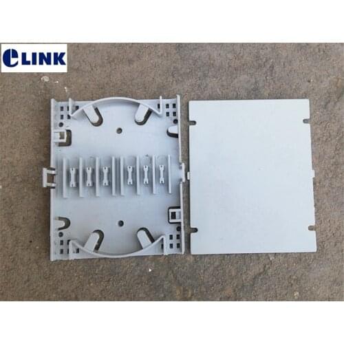 20pcs fiber splicing tray 4 6 8 12 core thickened splice protector ABS material ftth plastic box optical cassette tray ELINK