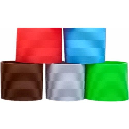5 Pcs Glass Protective Sleeve Silicone Anti-skid Heat Resistant Protector Sleeve Protective Cover for Mug Glass Bottle