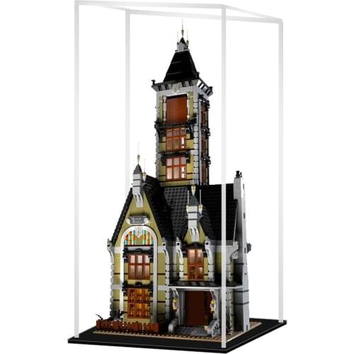 Building Block Acrylic Display Box For 10273 House Blocks Accessories (Display Box Included Only, No Kit) - Black Bottom
