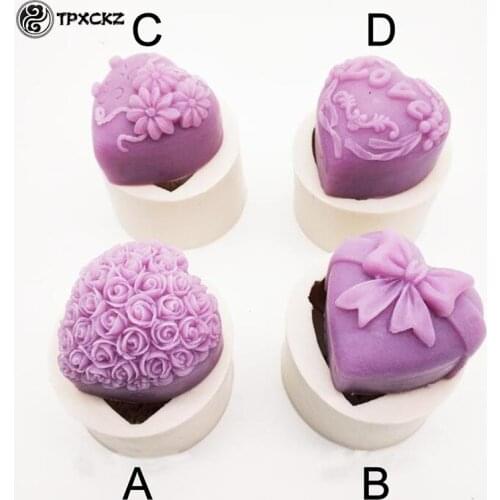 Bloom Rose Flower Shape 3D Silicone Mold Soap Making DIY Wedding Cake Mold Cupcake Jelly Candy Decoration Craft Baking Tools