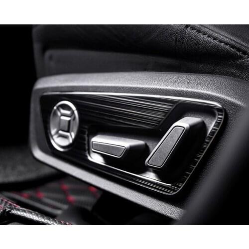 For Audi A6 C8 2019 Car Styling Seat Adjust Memory Button Switch Panel Cover Trim Frame Sticker Interior Accessories