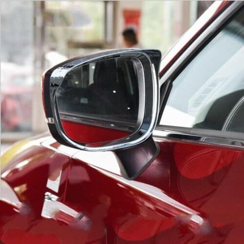 For Mazda CX-5 2017 2PCS ABS Chrome High Quality Car Reversing Mirror Rain Eyebrow Cover Trim Car Styling Accessories