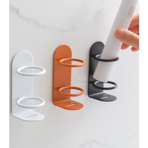Electric Toothbrush Iron Rack Toothbrush Holder Traceless Holder storage Rack Punch Free Wall-Mounted Holder Bathroom Decoration