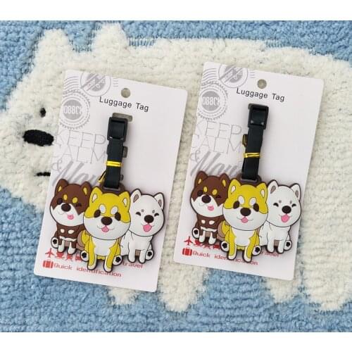 IVYYE HUSKY Dog Anime Travel Accessories Luggage Tag Suitcase ID Address Portable Tags Holder Baggage Label New
