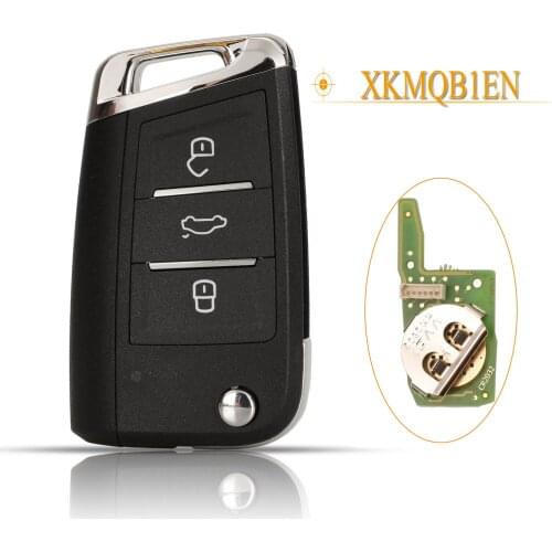 Kutery 3 Buttons Universal Remote Control Car Key For Xhorse VVDI/VVDI 2 Fit VW MQB Style Key Fob XKMQB1EN