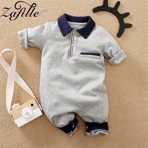 ZAFILLE Gentleman Costume Male Newborn Sleepwear Stand Collar Baby Boy Rompers Bodysuit For Newborns Overalls Baby Boy Clothes