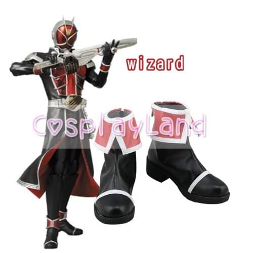Kamen Rider Masked Rider Wizard Cosplay Boots Shoes Men Shoes Costume Customized Accessories Halloween Party Shoes