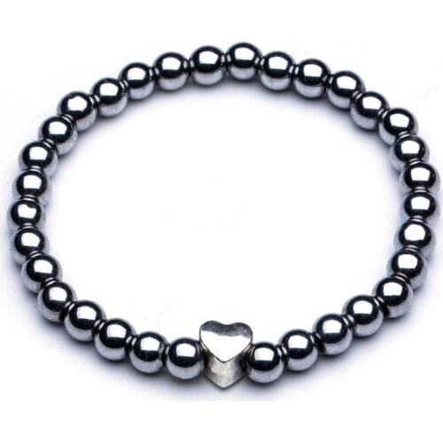 Natural Healing Power Hematite Stone Therapeutic Magnetic Macrame Bracelets fashion jewelry 2018