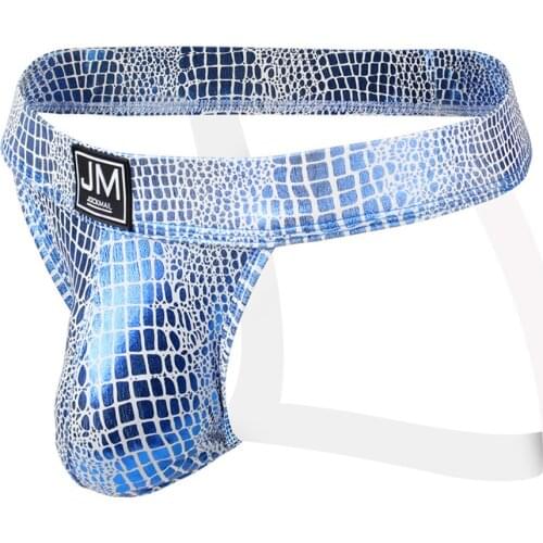 2020 New Thong Mens Sexy Open Hip Pants Low Waist Sexy Passion Leather Swim Trunks European And American Hot Sexy Swim Trunks