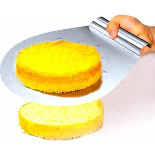 New Stainless Steel Transfer Cake Tray Scoop Cake Moving Plate Bread Pizza Blade Shovel Bakeware Pastry Scraper Cozinha
