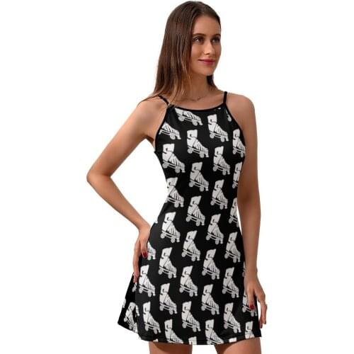 Skate Dress Suspender Pattern Day Dresses Sale Women Spandex Vintage One-Piece Dress