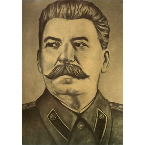 Stalin portrait kraft poster retro bar cafe home restaurant decoration