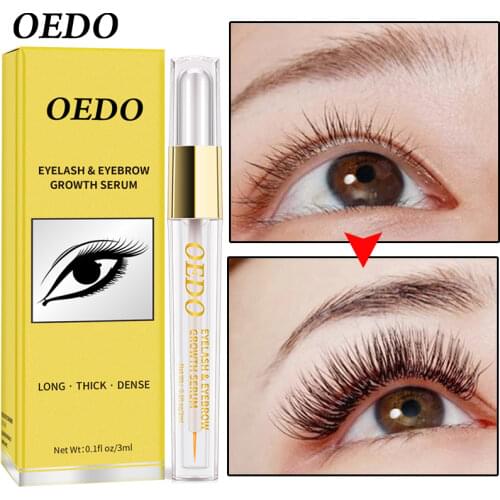 OEDO Curling Eyelash Growth Eye Serum Eyelash Enhancer Longer Fuller Thicker Lashes Eyelashes and Eyebrows Enhancer Eyelashes