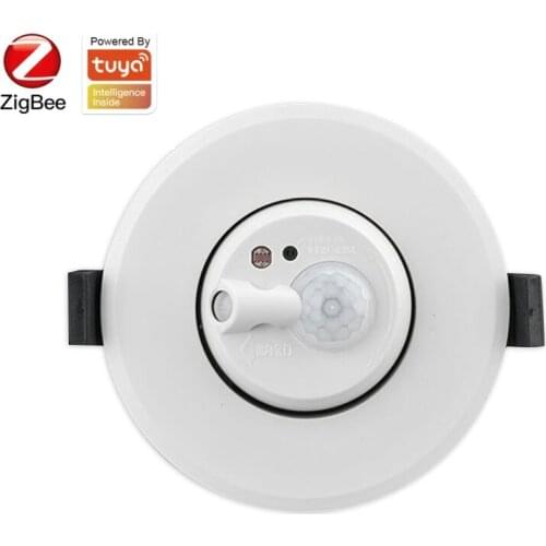 Tuya Smart ZigBee Smart Ceiling-mounted Human Presence Sensor Tuya Human Body Motion Detection Sensor Perceived Light Intensity